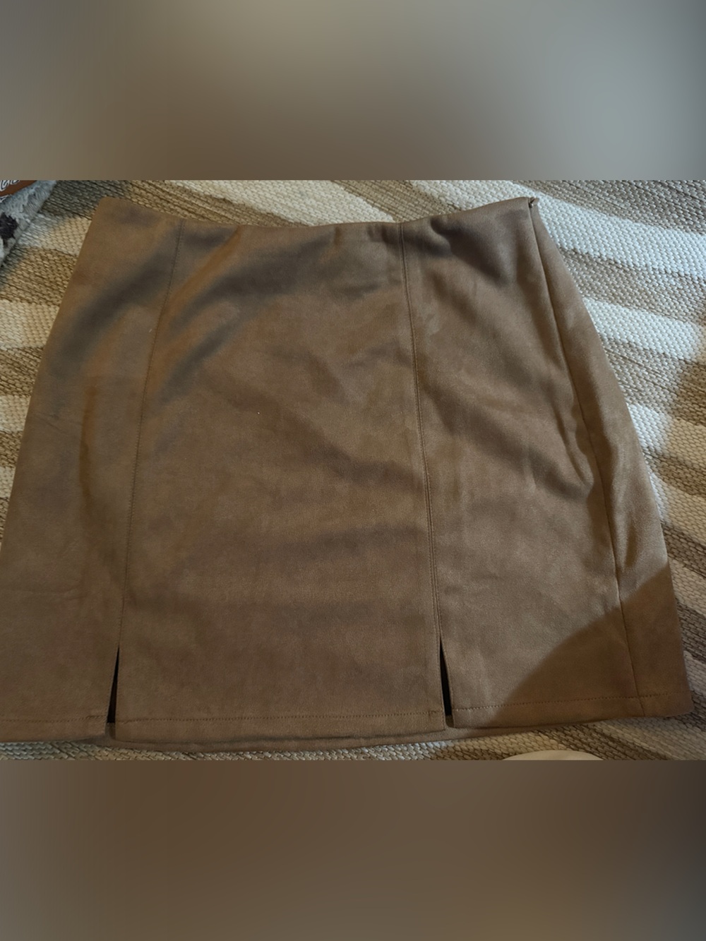 Classic Mini Women's Brown Faux Suede Skirt